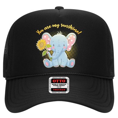 Cute Sunflower Elephant Sunshine  Trucker Hat