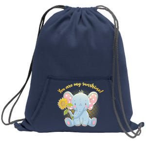 Cute Sunflower Elephant Sunshine  Sweatshirt Cinch Pack Bag