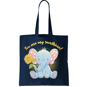 Cute Sunflower Elephant Sunshine  Tote Bag