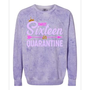 Cute Sweet Sixteen in Quarantine Colorblast Crewneck Sweatshirt