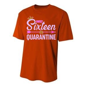 Cute Sweet Sixteen in Quarantine Performance Sprint T-Shirt