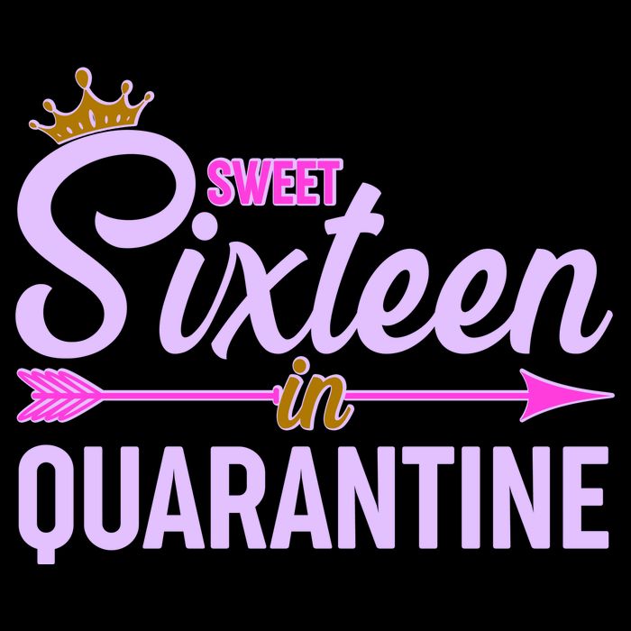 Cute Sweet Sixteen in Quarantine Apron