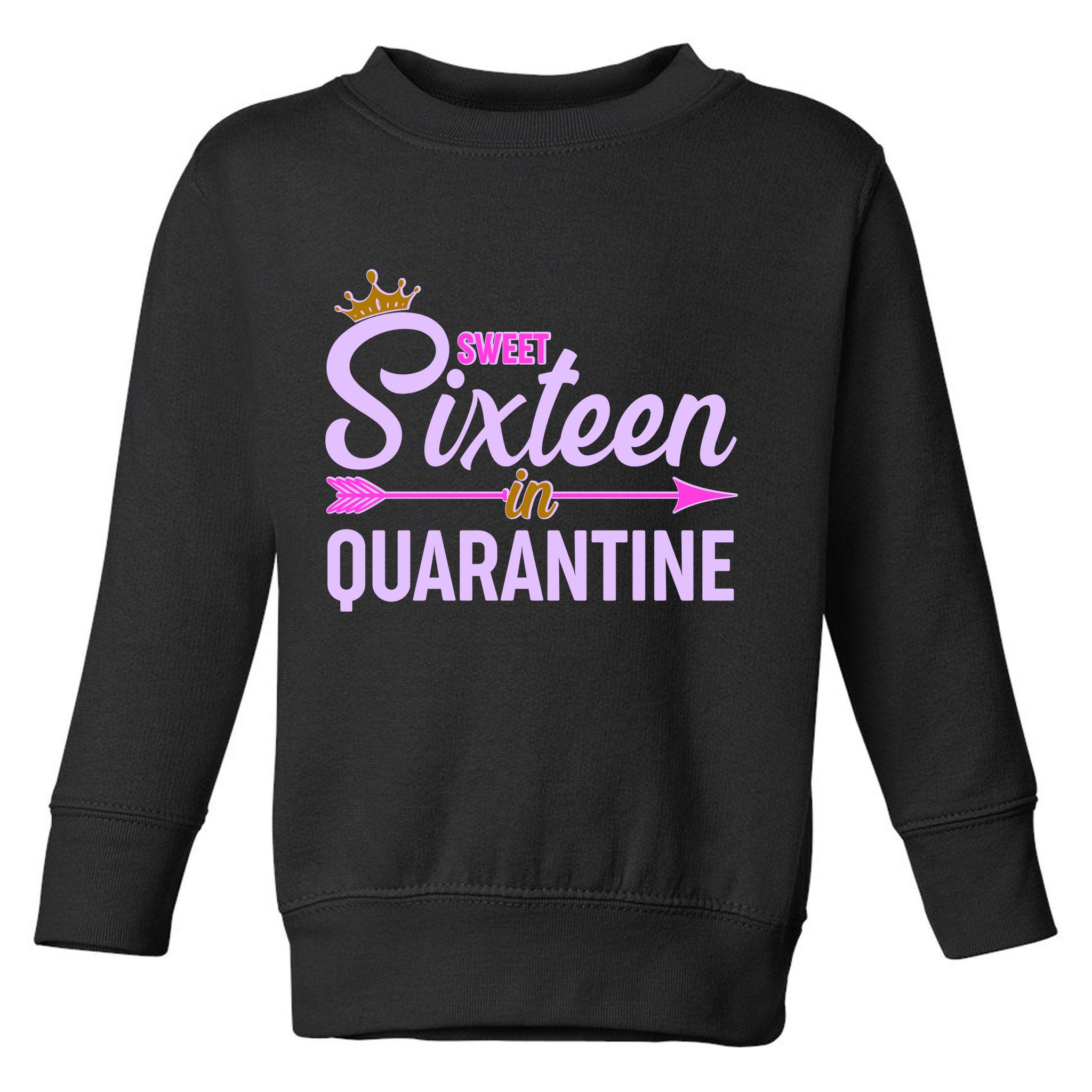 Cute Sweet Sixteen in Quarantine Toddler Sweatshirt