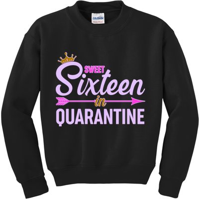 Cute Sweet Sixteen in Quarantine Kids Sweatshirt