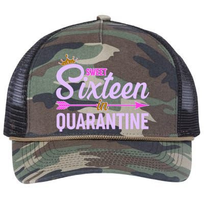 Cute Sweet Sixteen in Quarantine Retro Rope Trucker Hat Cap