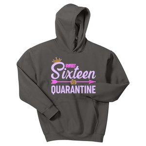 Cute Sweet Sixteen in Quarantine Kids Hoodie