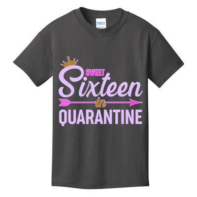 Cute Sweet Sixteen in Quarantine Kids T-Shirt