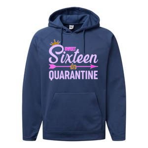 Cute Sweet Sixteen in Quarantine Performance Fleece Hoodie