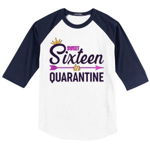 Cute Sweet Sixteen in Quarantine Baseball Sleeve Shirt