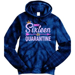 Cute Sweet Sixteen in Quarantine Tie Dye Hoodie