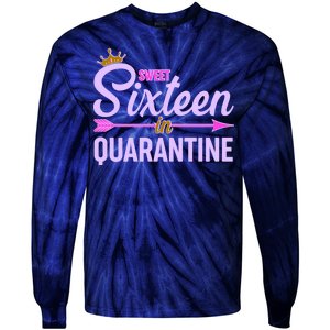 Cute Sweet Sixteen in Quarantine Tie-Dye Long Sleeve Shirt