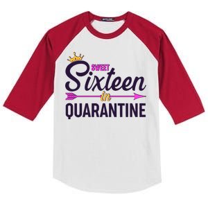 Cute Sweet Sixteen in Quarantine Kids Colorblock Raglan Jersey