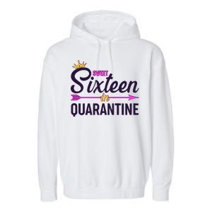 Cute Sweet Sixteen in Quarantine Garment-Dyed Fleece Hoodie