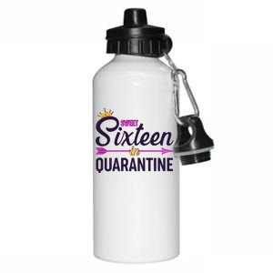 Cute Sweet Sixteen in Quarantine Aluminum Water Bottle