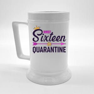 Cute Sweet Sixteen in Quarantine Beer Stein