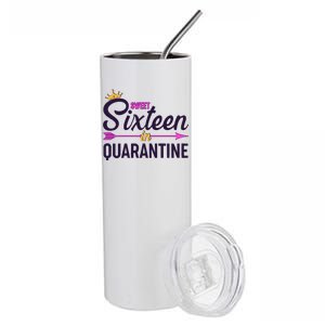 Cute Sweet Sixteen in Quarantine Stainless Steel Tumbler