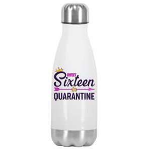 Cute Sweet Sixteen in Quarantine Stainless Steel Insulated Water Bottle