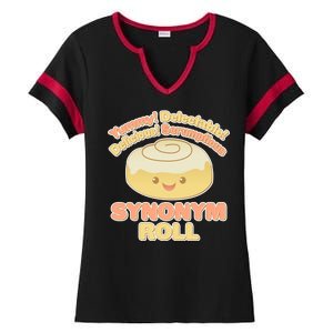 Cute Synonym Roll Ladies Halftime Notch Neck Tee