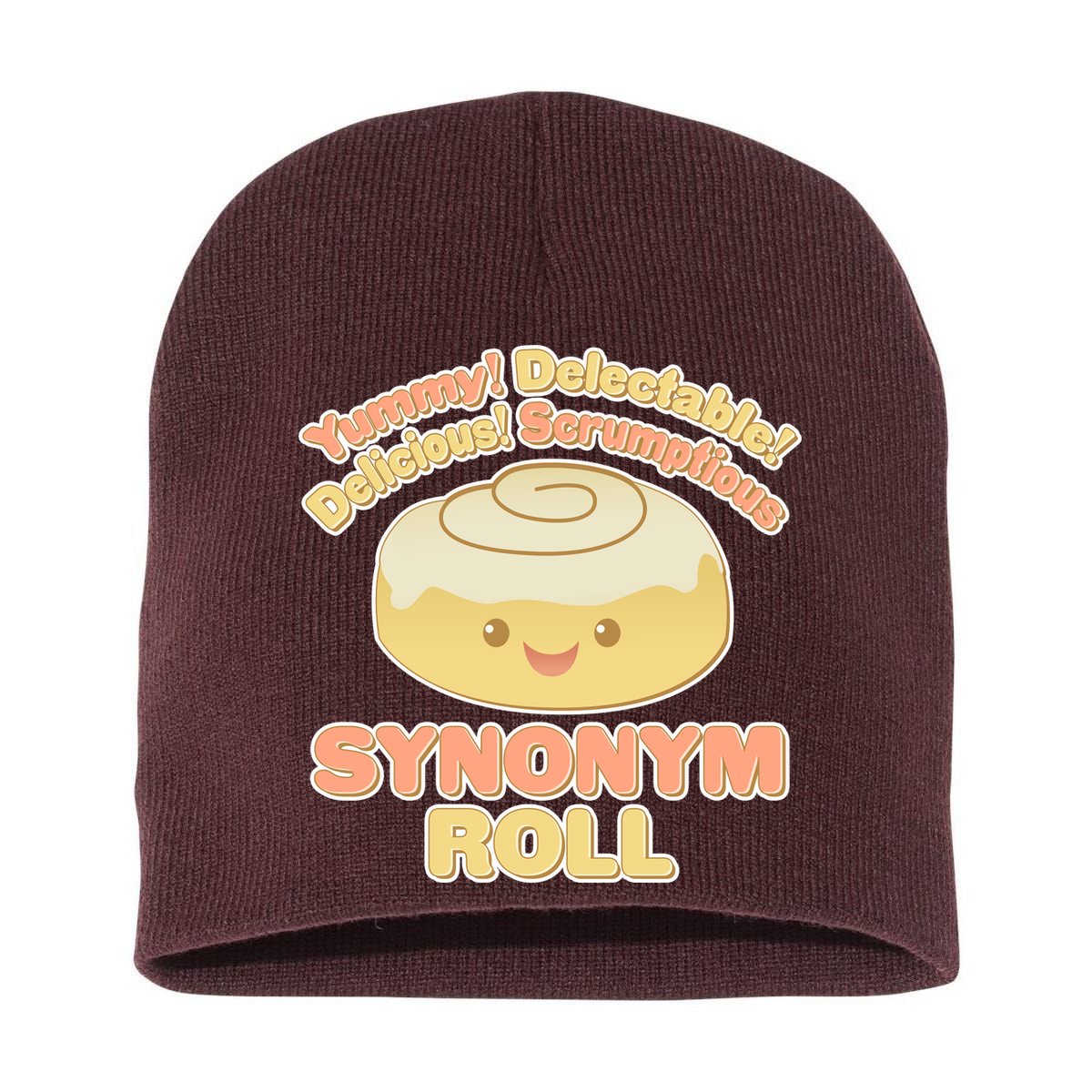 Cute Synonym Roll Short Acrylic Beanie