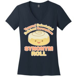 Cute Synonym Roll Women's V-Neck T-Shirt