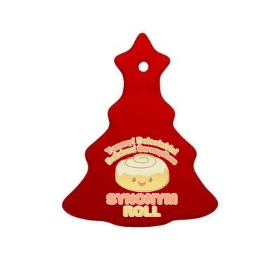 Cute Synonym Roll Ceramic Tree Ornament