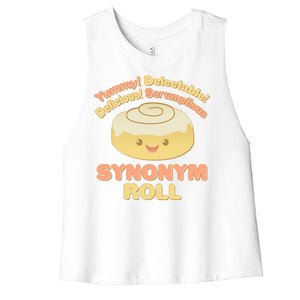 Cute Synonym Roll Women's Racerback Cropped Tank