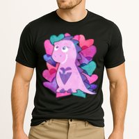Cute T-Rex Valentine Full Of Hearts Cooling Performance Crew T-Shirt