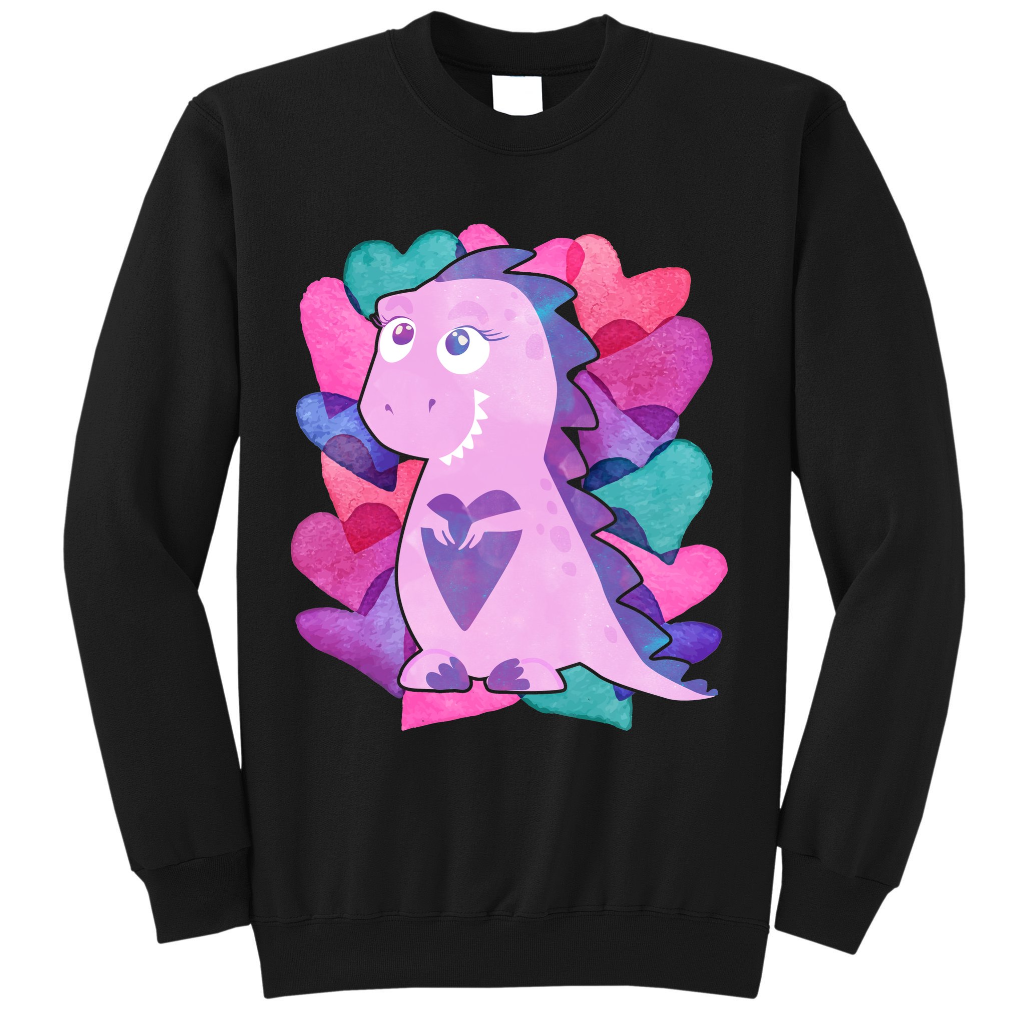 Cute T-Rex Valentine Full Of Hearts Sweatshirt
