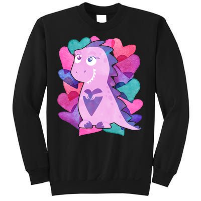 Cute T-Rex Valentine Full Of Hearts Sweatshirt