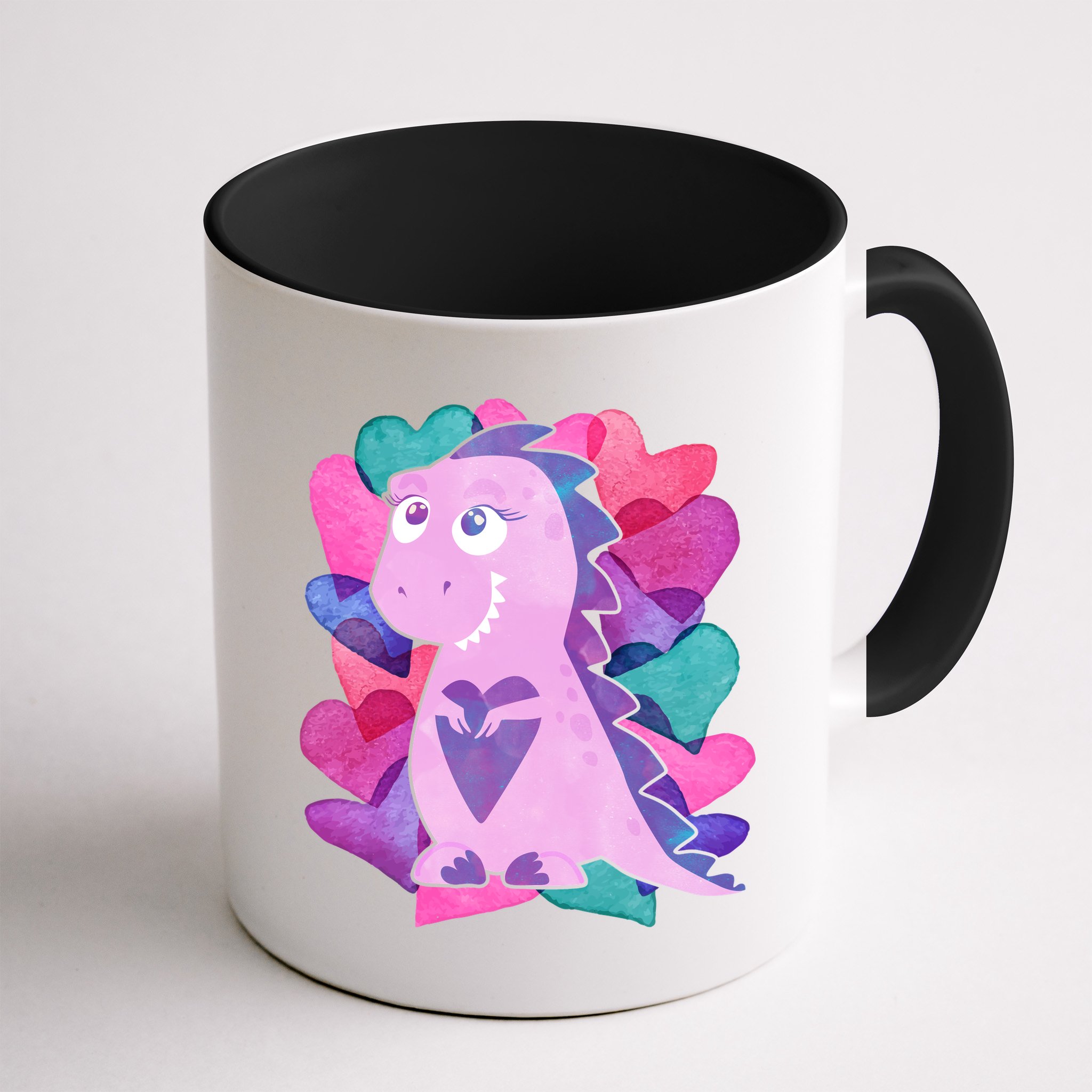 Cute T-Rex Valentine Full Of Hearts Mug