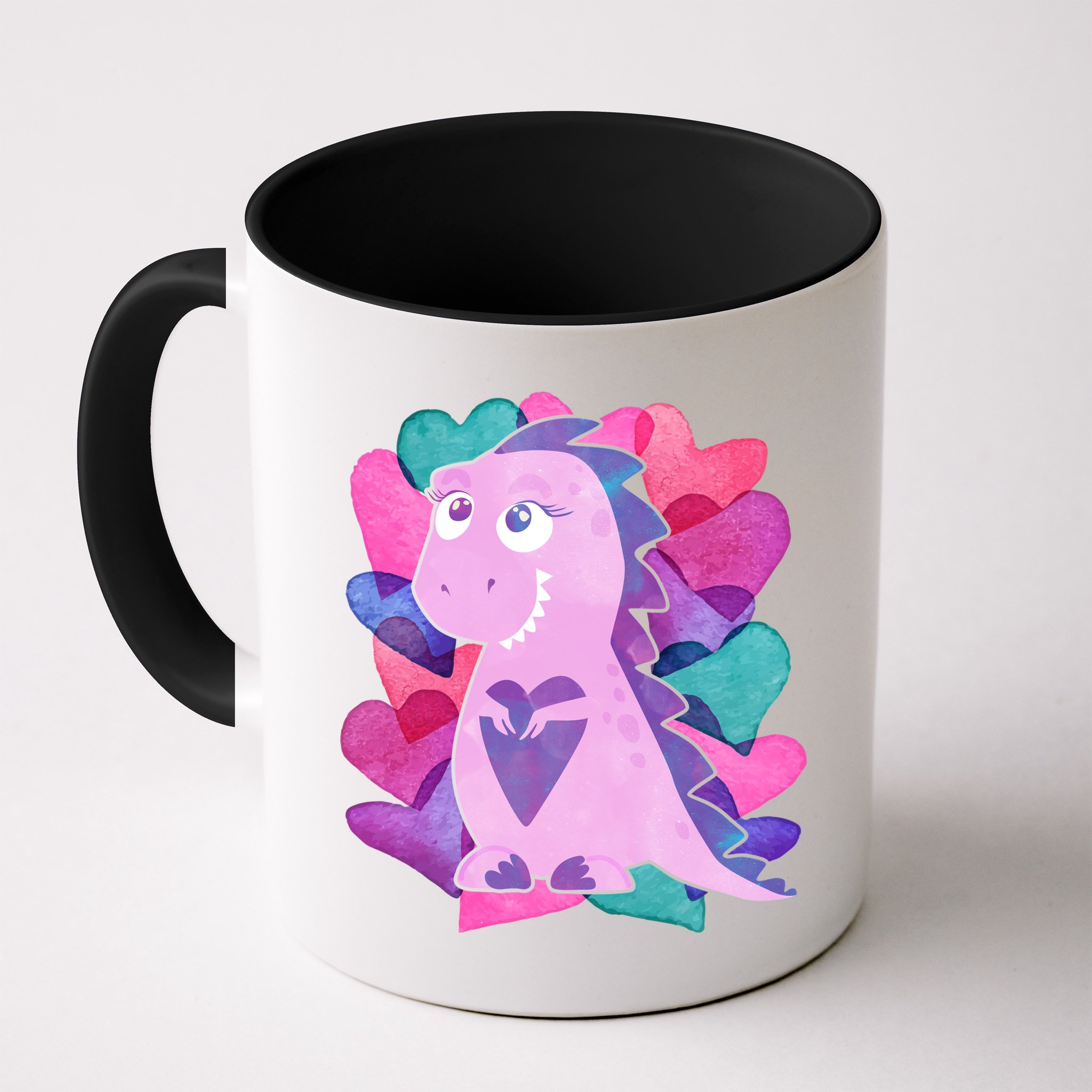 Cute T-Rex Valentine Full Of Hearts Mug