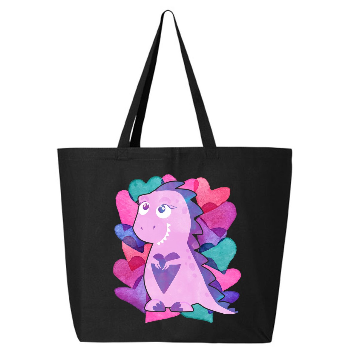 Cute T-Rex Valentine Full Of Hearts 25L Jumbo Tote