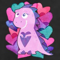 Cute T-Rex Valentine Full Of Hearts 25L Jumbo Tote
