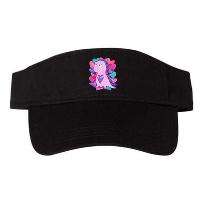 Cute T-Rex Valentine Full Of Hearts Visor