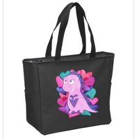 Cute T-Rex Valentine Full Of Hearts Zip Tote Bag