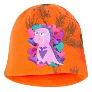 Cute T-Rex Valentine Full Of Hearts Kati - Camo Knit Beanie