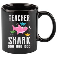 Cute Teacher Shark Do Do Do 11oz C Handle Ceramic Mug