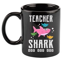 Cute Teacher Shark Do Do Do 11oz C Handle Ceramic Mug