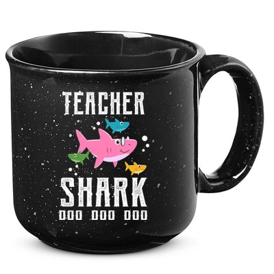 Cute Teacher Shark Do Do Do 15oz Campfire Ceramic Mug