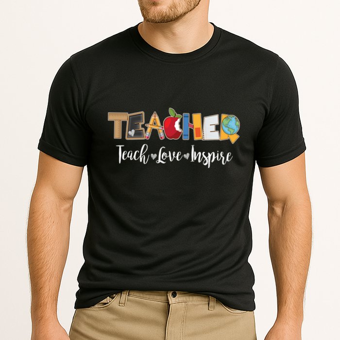 Cute Teacher Teach Love Inspire  Performance Shirt