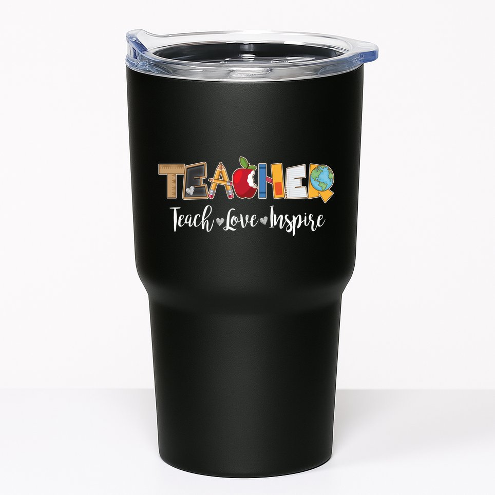 Cute Teacher Teach Love Inspire  Tumbler