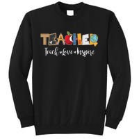 Cute Teacher Teach Love Inspire  Tall Sweatshirt