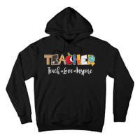 Cute Teacher Teach Love Inspire  Tall Hoodie