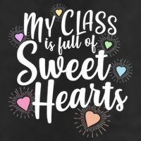 Cute Teachers Gift - My Class Is Full Of Sweet Hearts 7 Panel Mesh Trucker Snapback Hat