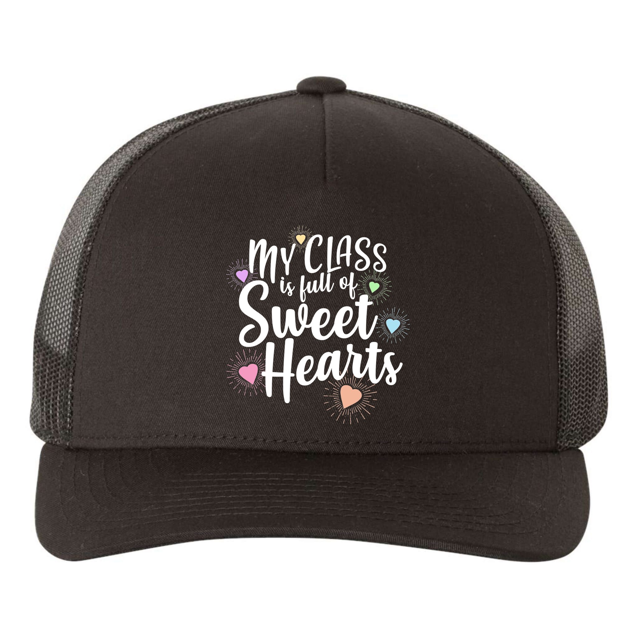 Cute Teachers Gift - My Class Is Full Of Sweet Hearts Yupoong Adult 5-Panel Trucker Hat