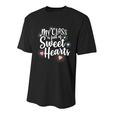 Cute Teachers Gift - My Class Is Full Of Sweet Hearts Youth Performance Sprint T-Shirt