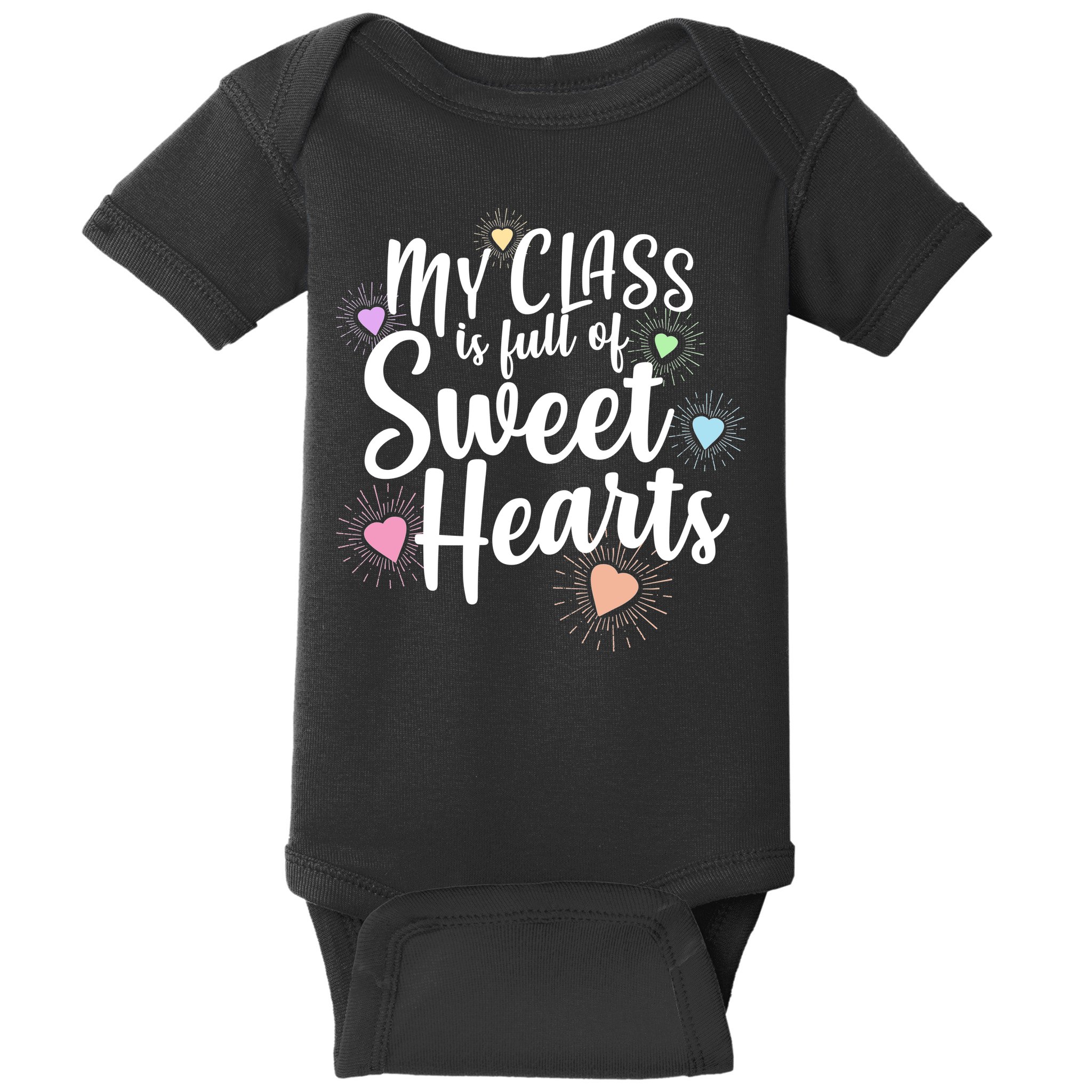 Cute Teachers Gift - My Class Is Full Of Sweet Hearts Baby Bodysuit