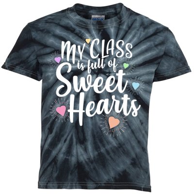 Cute Teachers Gift - My Class Is Full Of Sweet Hearts Kids Tie-Dye T-Shirt