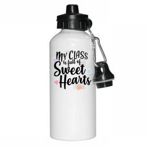 Cute Teachers Gift - My Class Is Full Of Sweet Hearts Aluminum Water Bottle