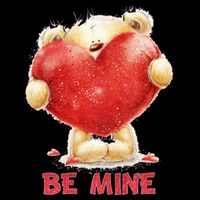 Cute Teddy Bear Holding Heart Be Mine Valentine's Day Performance Shirt